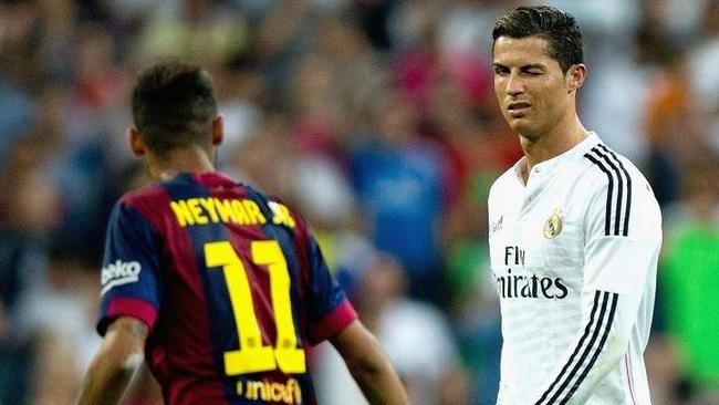 Barca's Neymar and Cristiano Ronaldo.