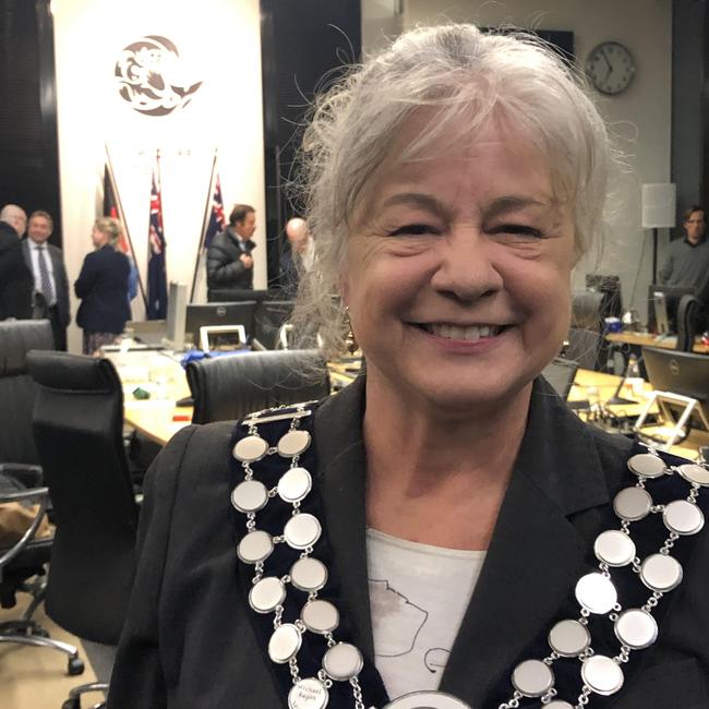 Sue Heins, a member of the Your Northern Beaches Independents team, was voted in as the new mayor of the Northern Beaches, by fellow councillors, at a special council meeting on May 16. Picture: Jim O'Rourke