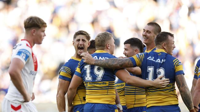 Zac Lomax hasn’t played since he kicked a golden point field goal against the Dragons. Picture: Darrian Traynor/Getty Images