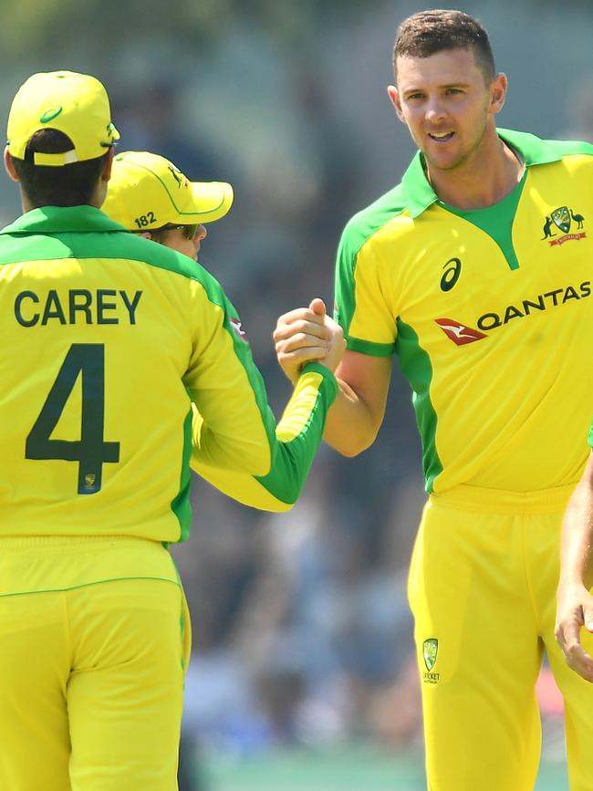 Josh Hazlewood is set to be part of the squad that travels to England for three T20 and three ODI matches. Picture: Getty Images