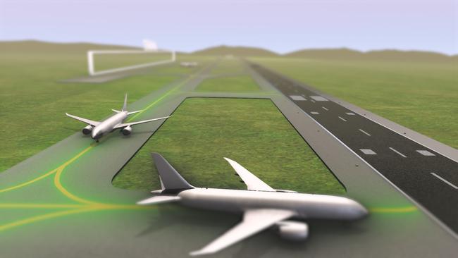 Artist impressions of the Western Sydney Airport runway. Picture: Supplied.