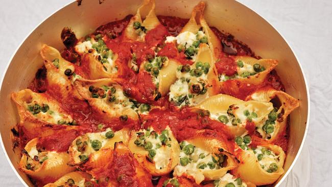 Pasta with tomato, cheese and lemon. Photo: Stephanie Stamatis