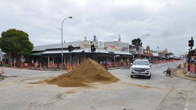 Roadworks along King William Road, Monday, June 17, 2019. (Pic: Brenton Edwards)