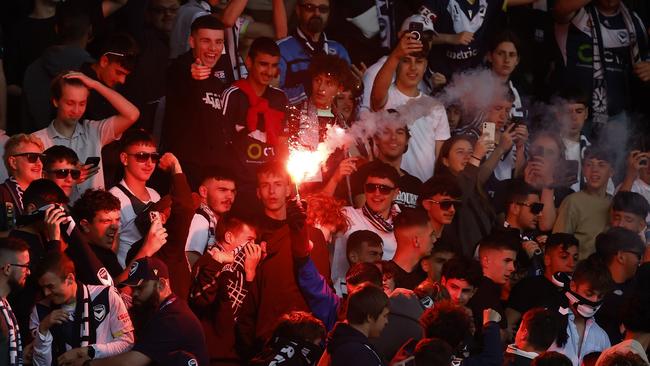 The FA have come down hard on Melbourne Victory after the actions at last week’s derby. (Photo by Darrian Traynor/Getty Images)