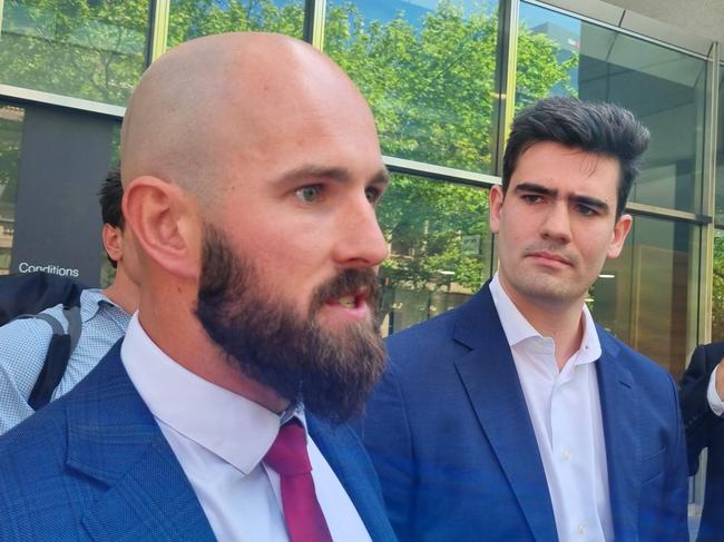 Melbourne neo-Nazi leaders Thomas Sewell outside court. Picture: Liam Beatty