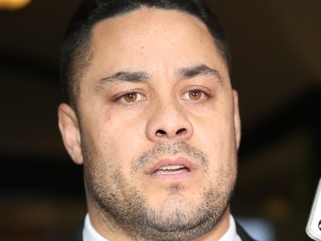 SYDNEY, AUSTRALIA - NewsWire Photos MARCH 22, 2021 - Former NRL superstar Jarryd Hayne who has been found guilty of counts of sexual assault, leaving the Downing Centre in Sydney.Picture: NCA NewsWire / Christian Gilles