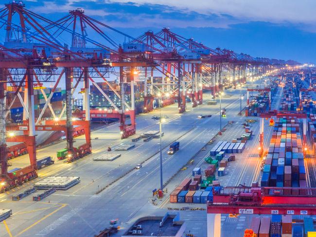 Australia's economy is dependent on Chinese ports like this one in Shanghai. Picture: iStock