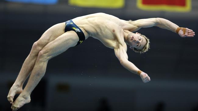 Matthew Mitcham still holds the record for the highest scoring dive at the Olympics Picture: AP