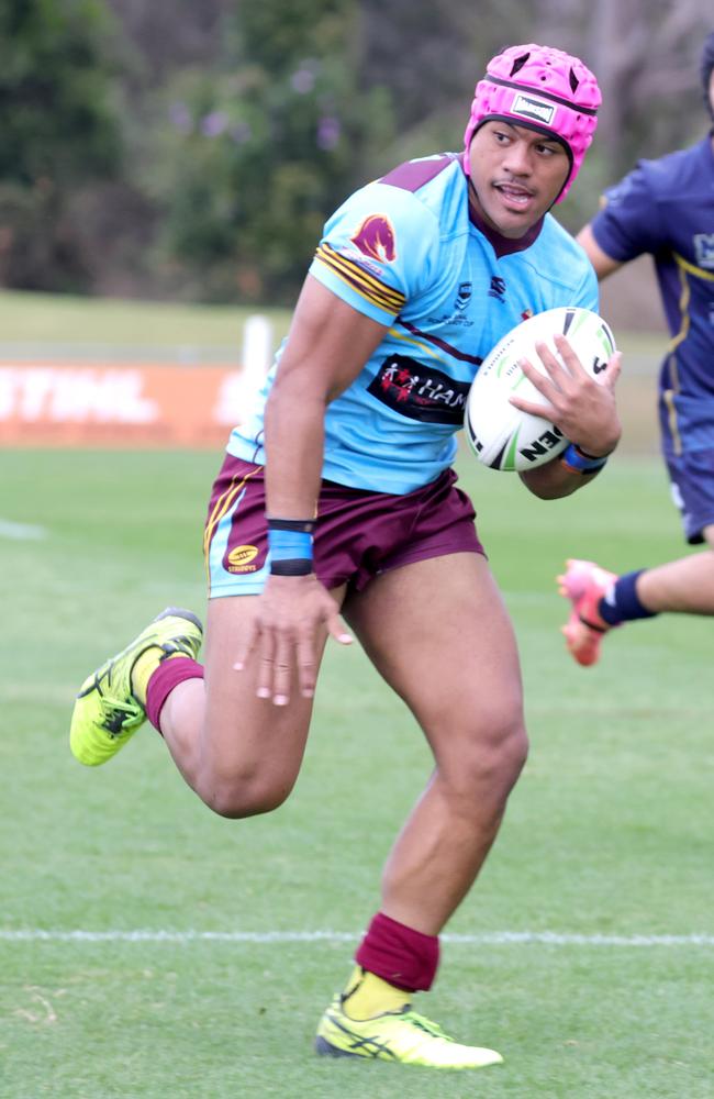 There was no shortage of talent in the elite Langer Trophy, Dolphins Cup and Aaron Payne Cup competitions this season. Vote for your top pick to select a bumper 13 man team of the year. Pictured above Keebra Park State High centre Joey Tupuse. Photo: Steve Pohlner