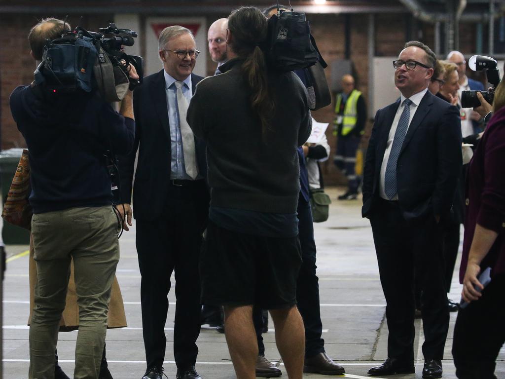 Prime Minister Anthony Albanese’s relationship with former Qantas CEO Alan Joyce has been scrutinised this week. Picture: NCA NewsWire/Gaye Gerard