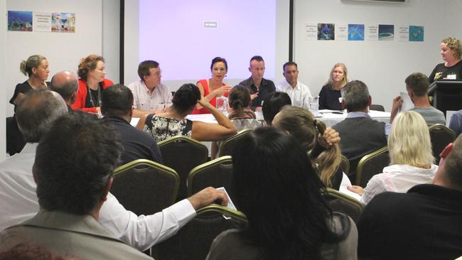 INTERESTED CROWD: More than 50 people turned out to last Thursday's town meeting of the newly formed Airlie Beach Chamber of Commerce at the Airlie Beach Hotel. Photo: Sharon Smallwood / Whitsunday Times (12/07/2013)