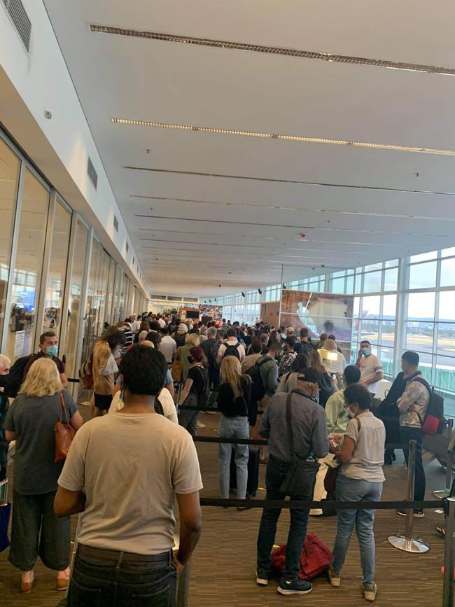 A packed Adelaide Airport.