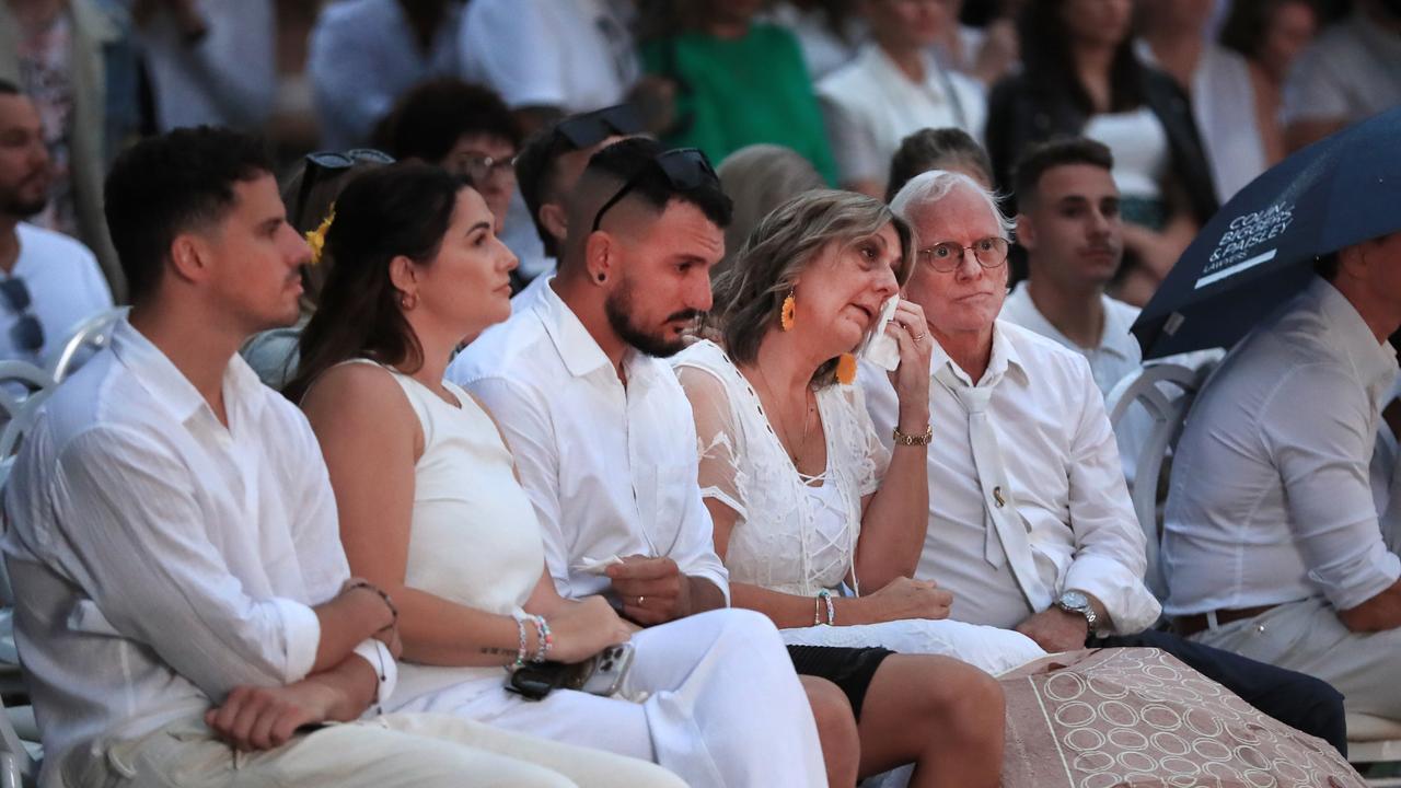 The family of Luke Davies overcome with emotion. Photo Scott Powick NCA NEWSWIRE