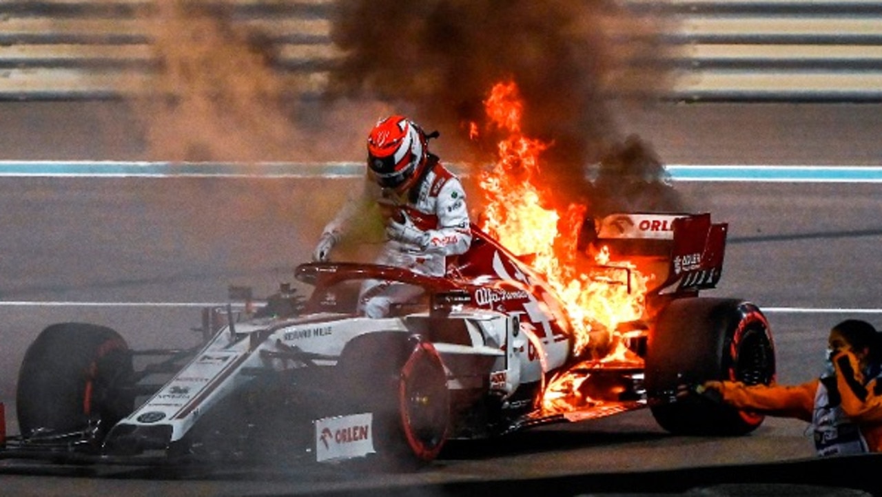 Mexico GP stopped as F1 car bursts into flames after huge high-speed smash  - Mirror Online