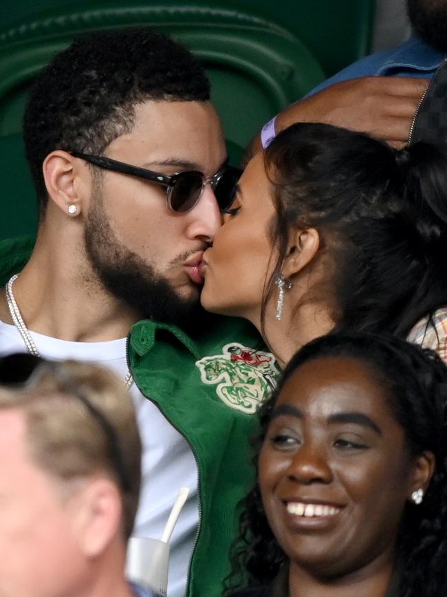 The couple packed on the PDA on Centre Court. Picture: Karwai Tang