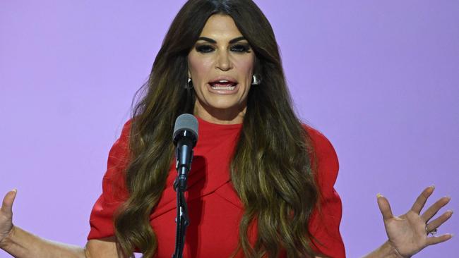 Ms Guilfoyle speaking at this year’s Republican National Convention. Picture: Andrew Caballero-Reynolds/AFP