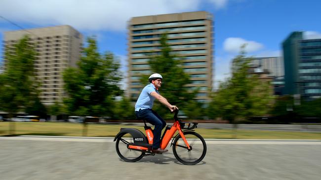 A fleet of 150 Neuron e-bikes will be rolled out and available to hire from Friday. Picture: Sam Wundke