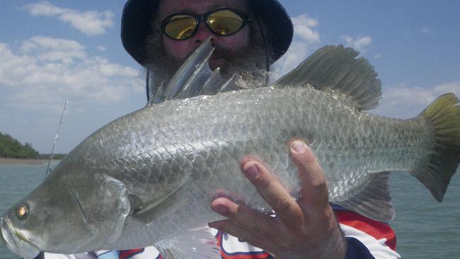 Brett Warren with a barra that helped him win runner-up in last weekend’s Top End Barra Series round five at Bynoe Harbour