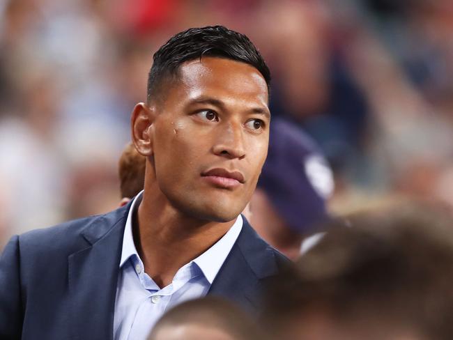 SYDNEY, AUSTRALIA - APRIL 20:  Israel Folau of the Waratahs looks on during the round 10 Super Rugby match between the Waratahs and the Lions at Allianz Stadium on April 20, 2018 in Sydney, Australia.  (Photo by Matt King/Getty Images)
