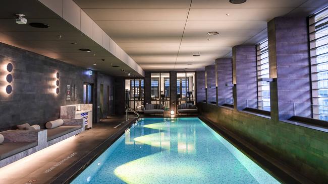 Adelaide Marriott has a fitness studio and 18-metre indoor swimming pool. Picture: RoyVphotography