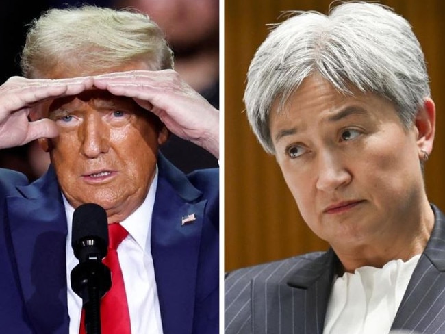 Penny Wong refused to answer a question about Trump