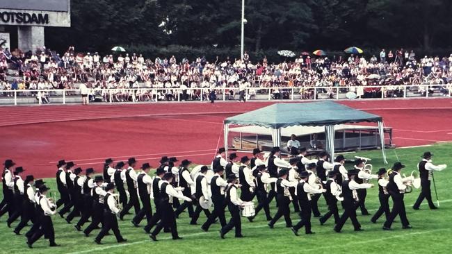 The Derwent Valley Concert Band in Germany for the World Marching Show Band Championships, in 2001. Picture: Graeme L Johnson