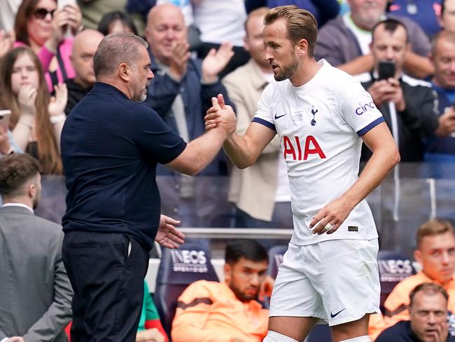 How long will Harry Kane remain under Ange Postecoglou‘s watch at Tottenham? Picture: Yui Mok/PA Images via Getty Images