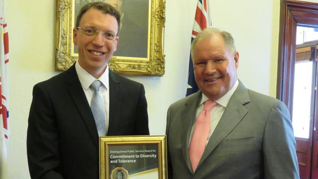 ADC chair Dr Dvir Ambramovich and Lord Mayor Robert Doyle. Picture: Supplied.
