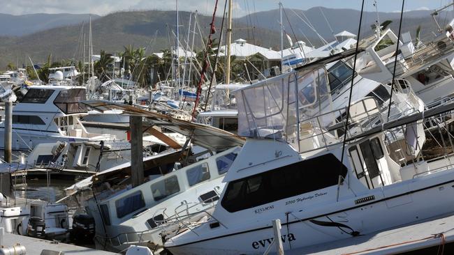 Port Hinchinbrook was reduced to a pile of ruined luxury vessels after Cyclone Yasi in 2011.