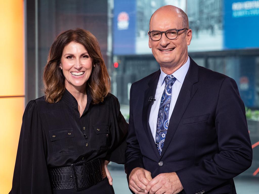 Sunrise host Natalie Barr (pictured co-star David ‘Kochie’ Koch) with was absent from the desk this morning because she was feeling unwell. Picture: Julian Andrews