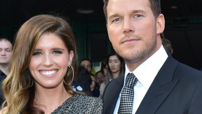 Chris Pratt has been slammed for a post about his wife Katherine Schwarzenegger. Picture: Amy Sussman/Getty Images