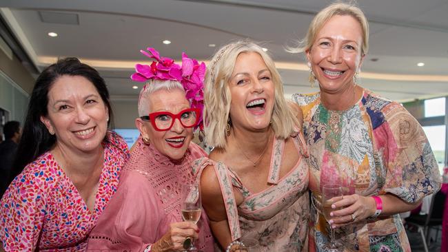 Suzie Innocenzi, Patrice Steer, Melanie Walker and Louisa Kenny at The Cancer Council’s annual Pink Long Lunch fundraiser. Picture: Pema Tamang Pakhrin.