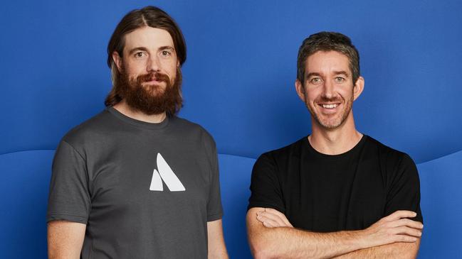 Atlassian co-CEOs Mike Cannon-Brookes and Scott Farquhar. Source: Atlassian