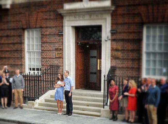 Prince William and Catherine Duchess of Cambridge greet the crowd outside St Mary's Hospital after Prince George’s birth. Picture: Stuart C. Wilson/Vittorio Zunino Celotto/Getty Images