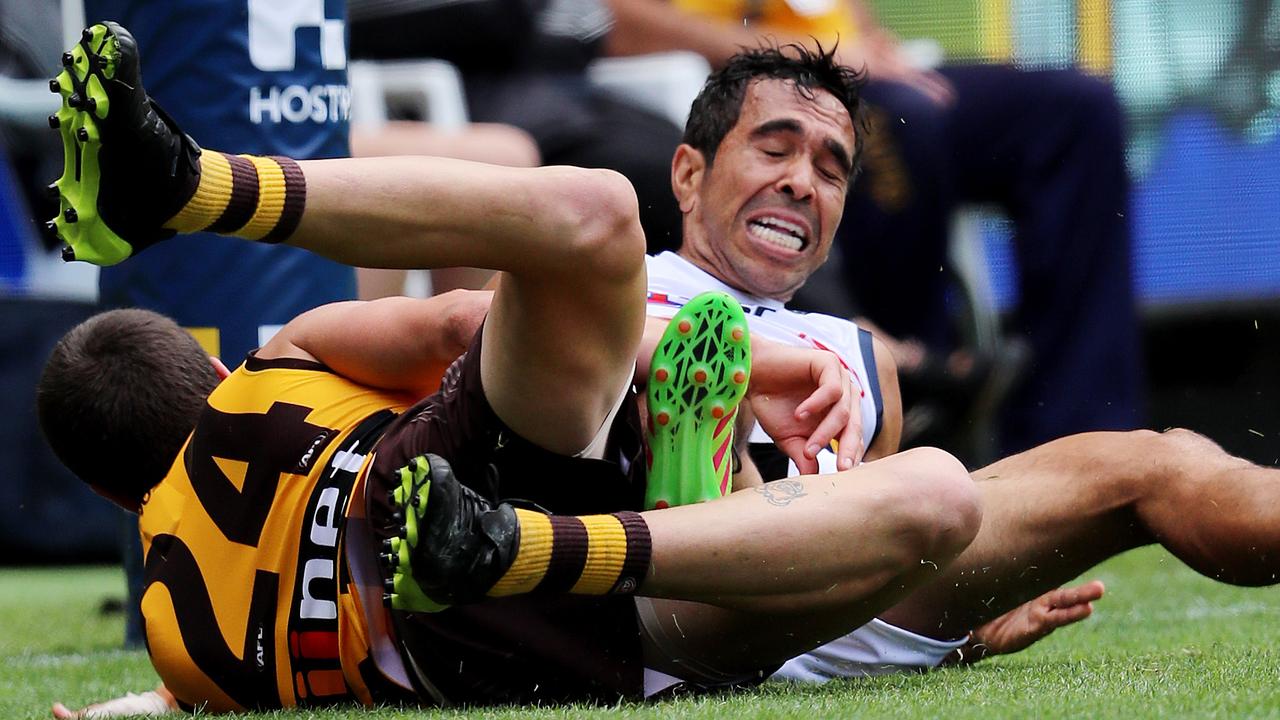 Ben Stratton is used to chasing Eddie Betts around. Pic: Michael Klein