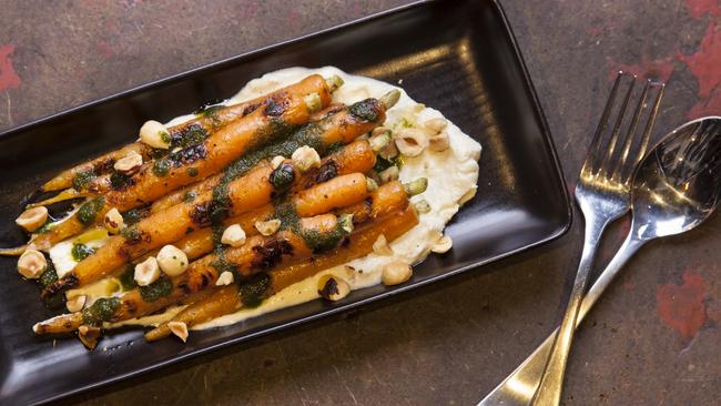 The wood grilled carrots at San Telmo. Picture: Supplied.