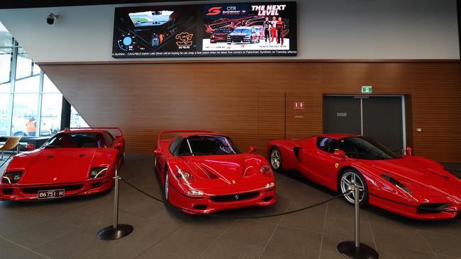 Ferraris on show at The Bend Motorsport Park. Picture: Tait Schmaal