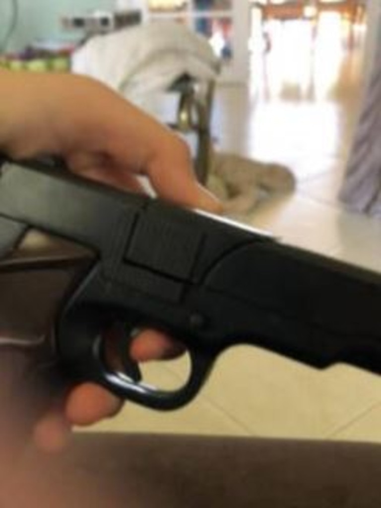 The gun ended up being a replica toy gun which was given to the student as a present from hsi aunt. Picture: 2GB