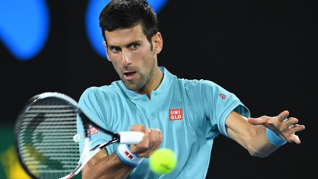 Novak Djokovic had few worries in his first round win over Fernando Verdasco. Picture: AFP