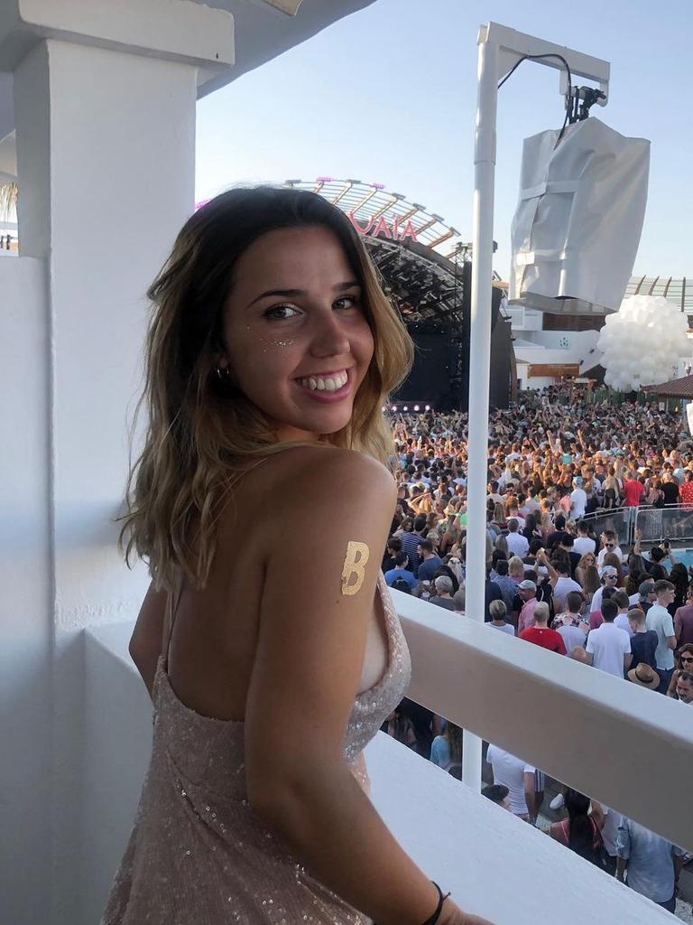 Sara Ayter at the Ushuaia Beach Hotel in Ibiza.