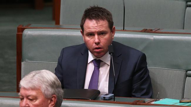 Andrew Broad in Question Time in the House of Representatives Chamber at Parliament House in Canberra. Picture Kym Smith