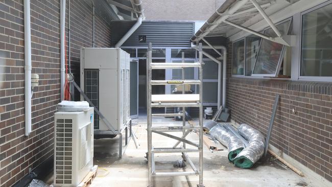 Bits and pieces of various equipment scattered through the Tweed Heads Hospital premises.