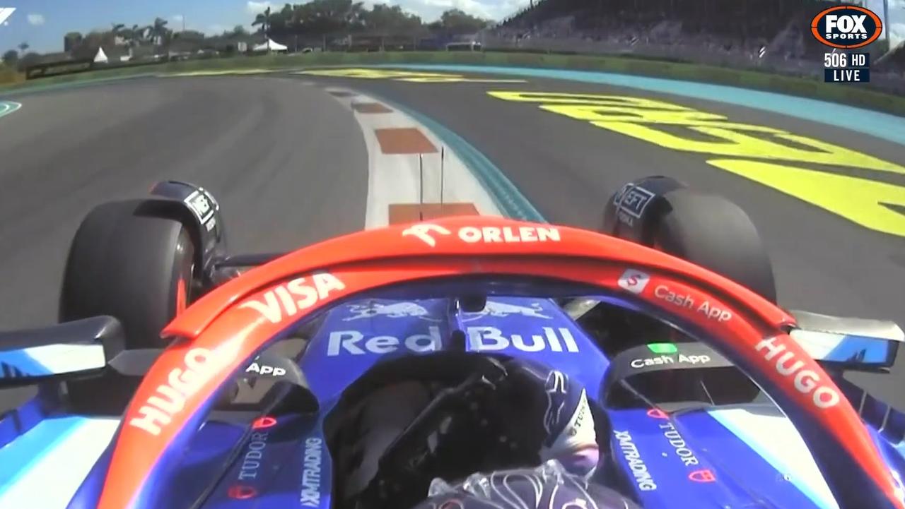 Daniel Ricciardo went wide at Turn 8. Photo: Sky Sports.