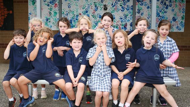 Barwon Heads PS Preps. Prep A Back row: Ruby Evans, Eve Fitzpatrick, Finbarr Russell, Annie Knox, Charlotte Hastie and Emma Ormrod. Front row: Lemmy McCormick, Bobby Donald, Bodhi Gladmin, Billie Peoples, Finn Hyndman and Summer Franklin. Picture: Alan Barber
