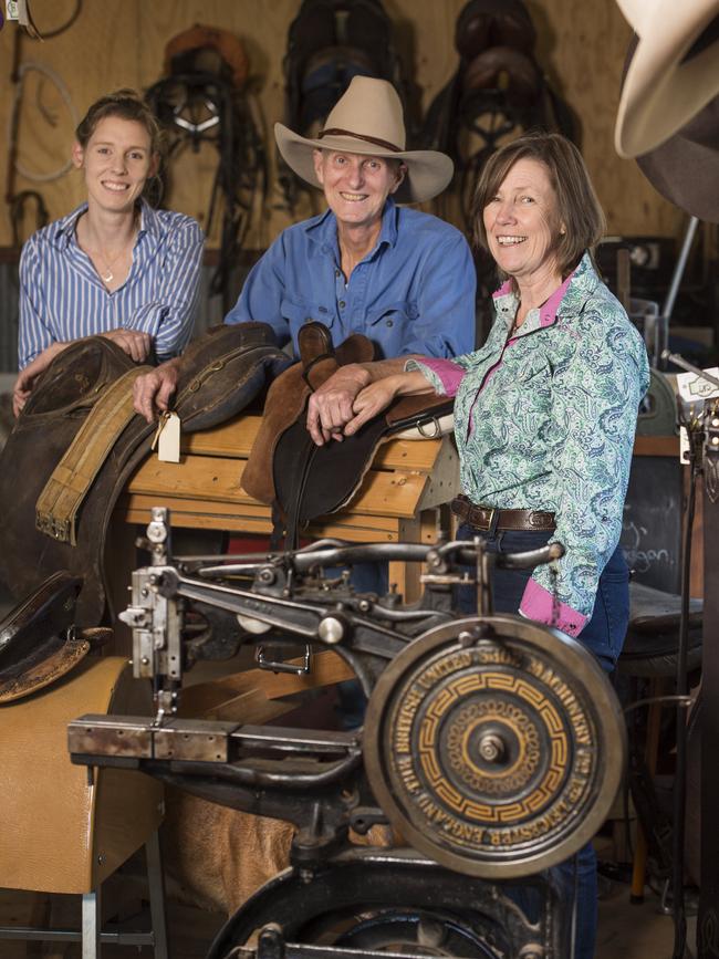 Saddle up: Sarah, George and Sharron. Picture: Zoe Phillips