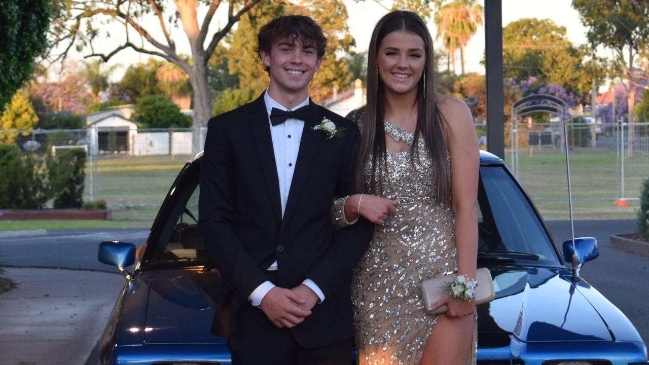 Dan O'Callaghan and Chloe Donaldson at the Our Lady of Southern Cross College formal 2022. Picture: Emily Devon.