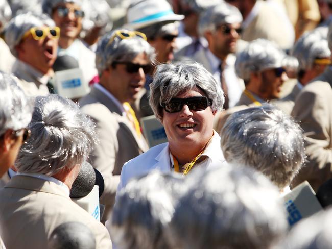 A sea of Benaud turned part of the SCG into a beige and grey blur. Picture: Tim Hunter.