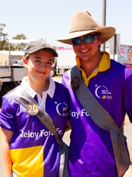 Rosalie Lunnon and Cody Muller from Bundaberg Christian College at the 2023 Bundaberg Relay for Life.