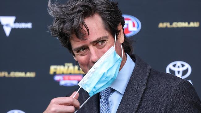 Gillon McLachlan and the AFL face a number of challenges in 2022. Picture: NCA NewsWire / Ian Currie