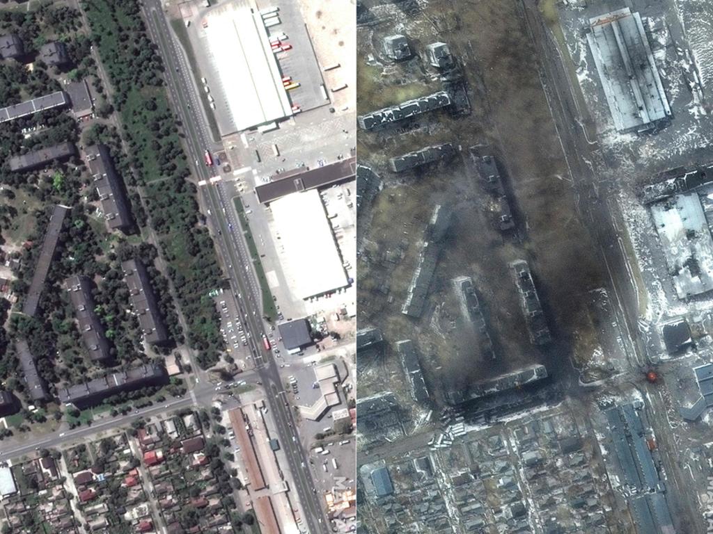 These shock images show the full horror of Ukraine war. Picture: Maxar Technologies